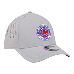Chicago Cubs Patch 39THIRTY A-Frame M-Crown Perforated Flex Hat - Gray | New Era