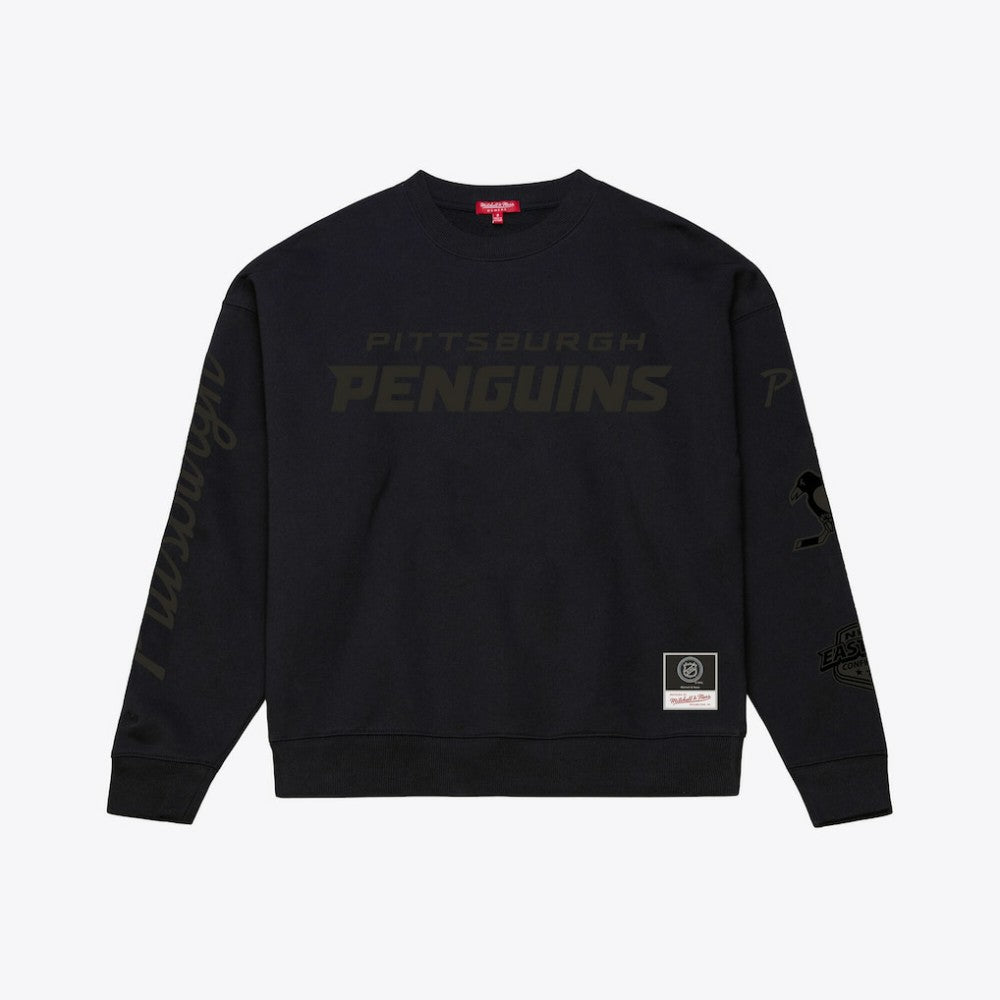 Pittsburgh Penguins Mitchell & Ness Unisex Phantom Fleece Crew Neck Sweatshirt