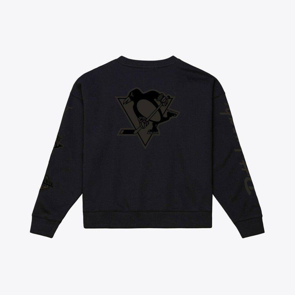 Pittsburgh Penguins Mitchell & Ness Unisex Phantom Fleece Crew Neck Sweatshirt