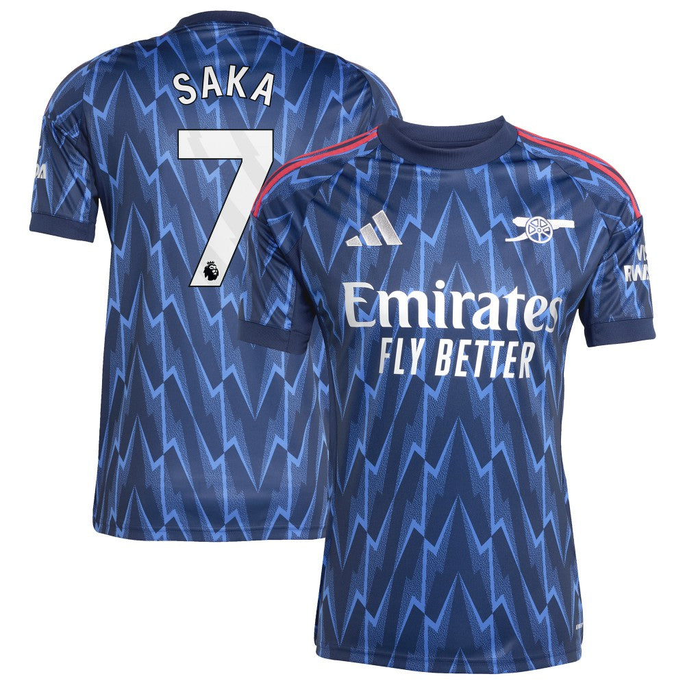 Bukayo Saka Arsenal 2025/26 Away Replica Player Jersey / Soccer Online