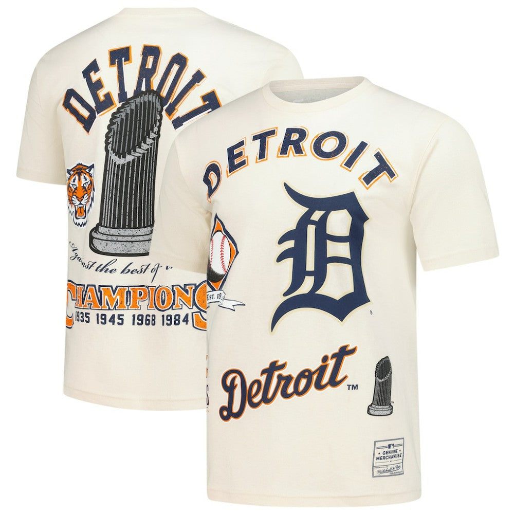 Detroit Tigers Legacy Defined T-Shirt - Cream | Mitchell & Ness