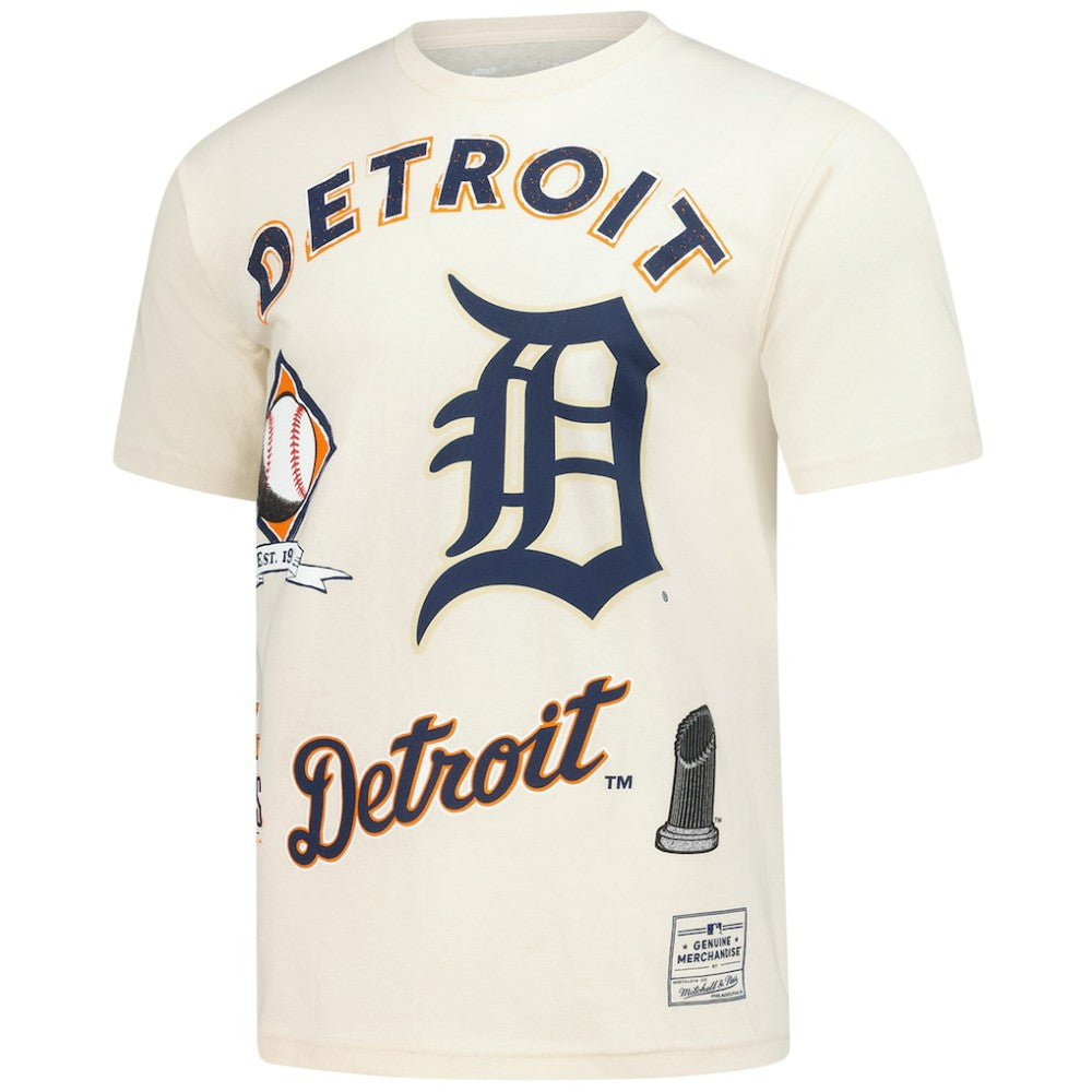 Detroit Tigers Legacy Defined T-Shirt - Cream | Mitchell & Ness