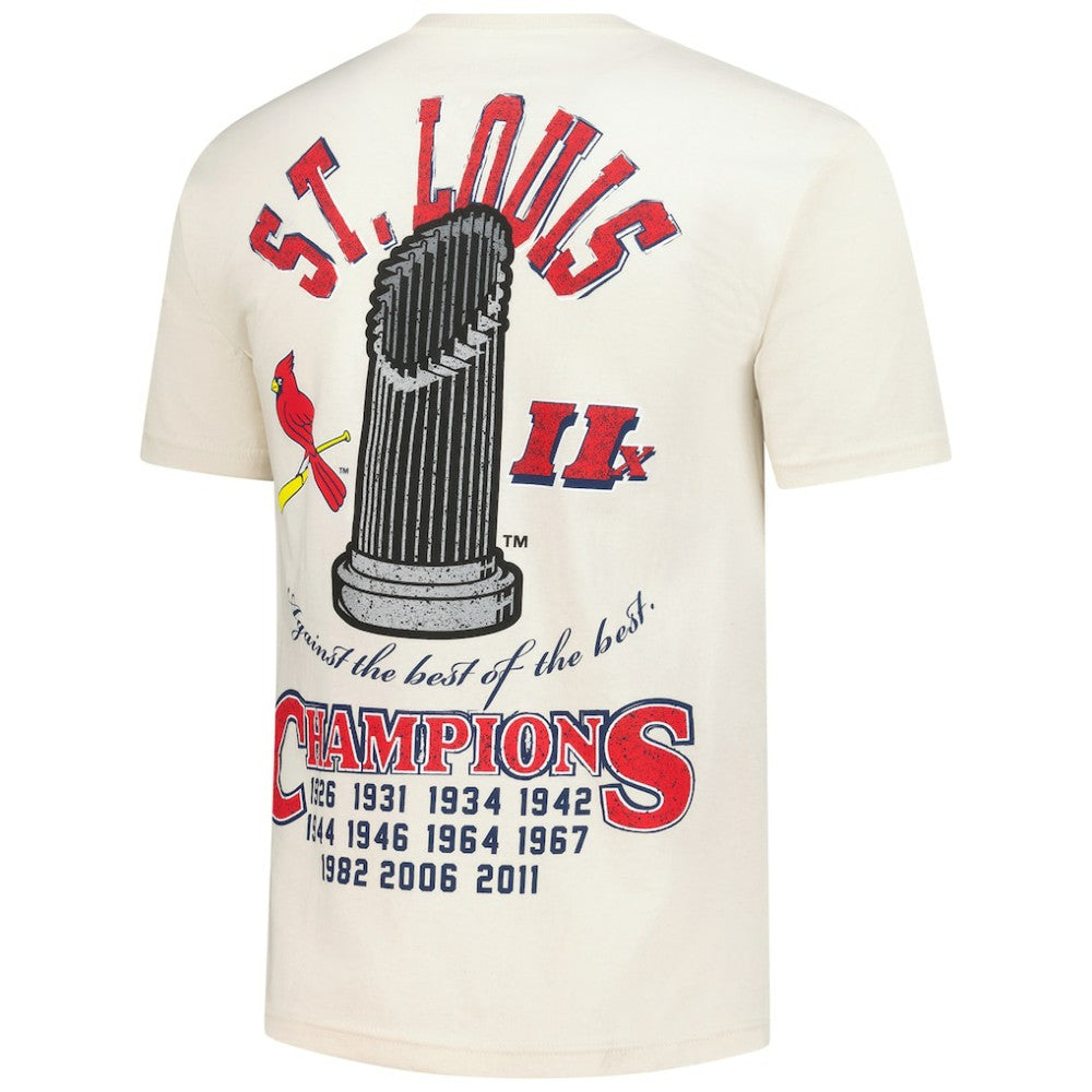 St. Louis Cardinals Legacy Defined T-Shirt - Cream | Mitchell & Ness