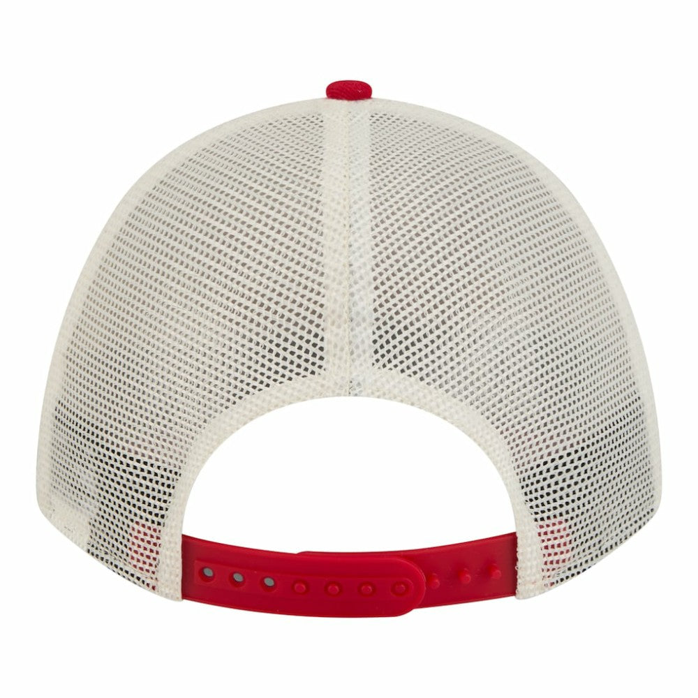 Philadelphia Phillies Women's Retro 9FORTY M-Crown A-Frame Trucker Adjustable Hat - Light Beige/Red | New Era