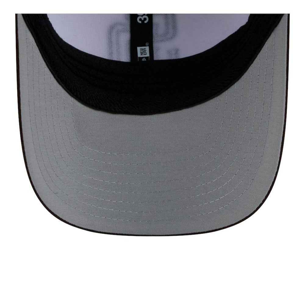 San Diego Padres Youth Baseball 39THIRTY M-Crown Flex Hat - White/Brown | New Era