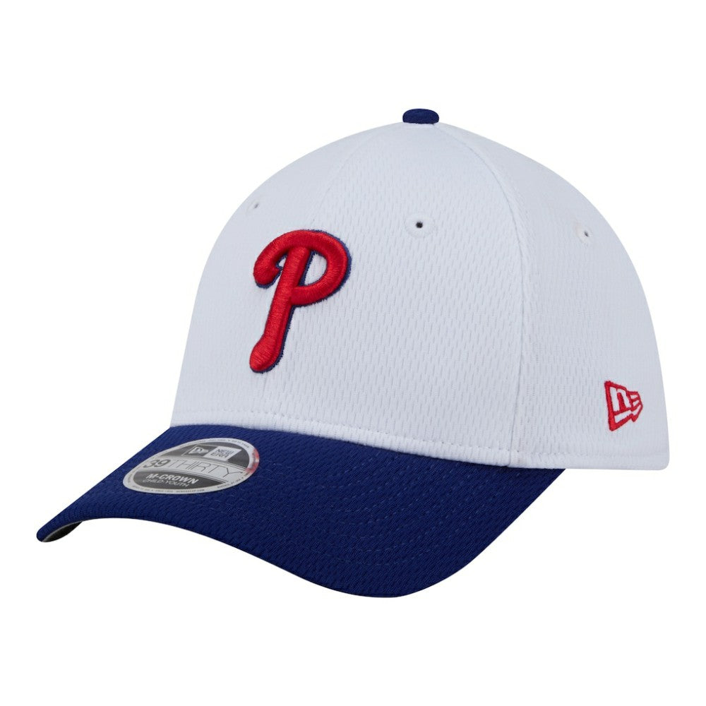 Philadelphia Phillies Youth Baseball 39THIRTY M-Crown Flex Hat - White/Red | New Era
