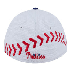 Philadelphia Phillies Youth Baseball 39THIRTY M-Crown Flex Hat - White/Red | New Era