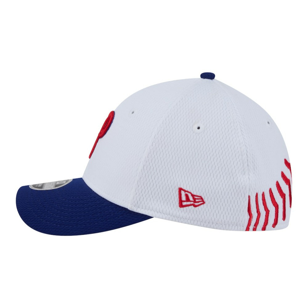 Philadelphia Phillies Youth Baseball 39THIRTY M-Crown Flex Hat - White/Red | New Era