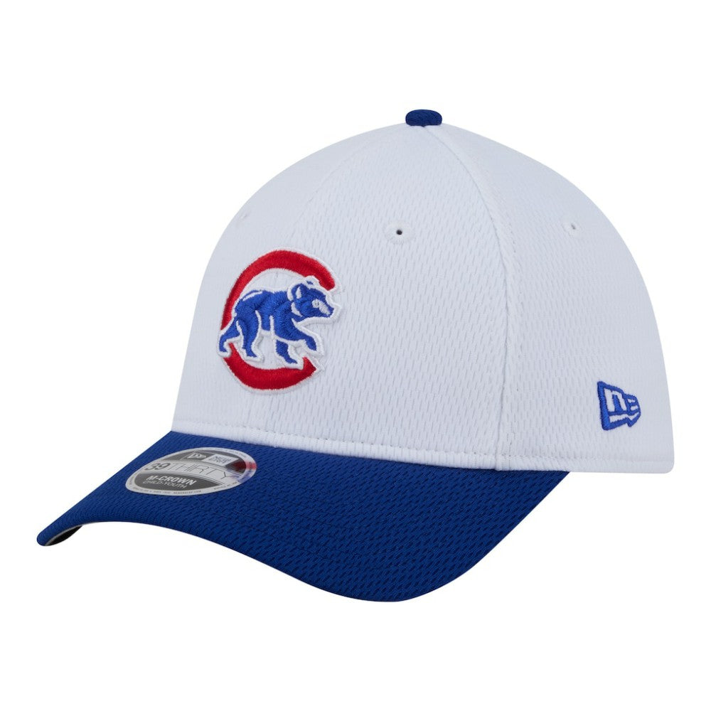 Chicago Cubs Youth Baseball 39THIRTY M-Crown Flex Hat - White/Royal | New Era