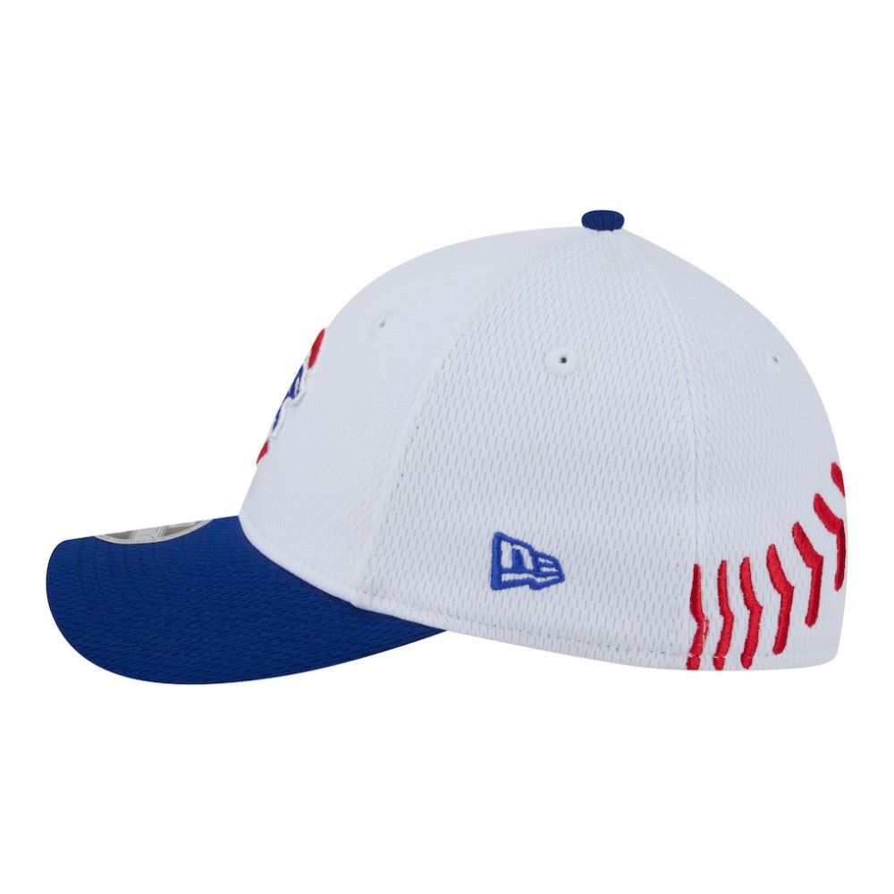 Chicago Cubs Youth Baseball 39THIRTY M-Crown Flex Hat - White/Royal | New Era