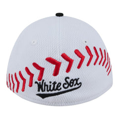 Chicago White Sox Youth Baseball 39THIRTY M-Crown Flex Hat - White/Black | New Era