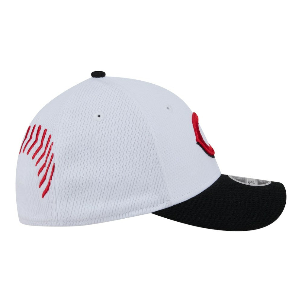 Cincinnati Reds Youth Baseball 39THIRTY M-Crown Flex Hat - White/Red | New Era
