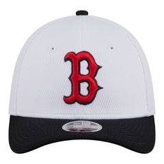 Boston Red Sox Youth Baseball 39THIRTY M-Crown Flex Hat - White/Navy | New Era