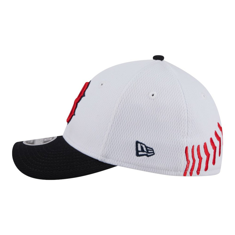 Boston Red Sox Youth Baseball 39THIRTY M-Crown Flex Hat - White/Navy | New Era