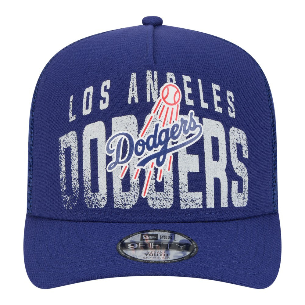 Los Angeles Dodgers Youth Logo Fade A-Frame 9FIFTY Snapback Hat - Royal | New Era