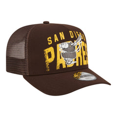San Diego Padres Youth Logo Fade A-Frame 9FIFTY Snapback Hat - Brown | New Era