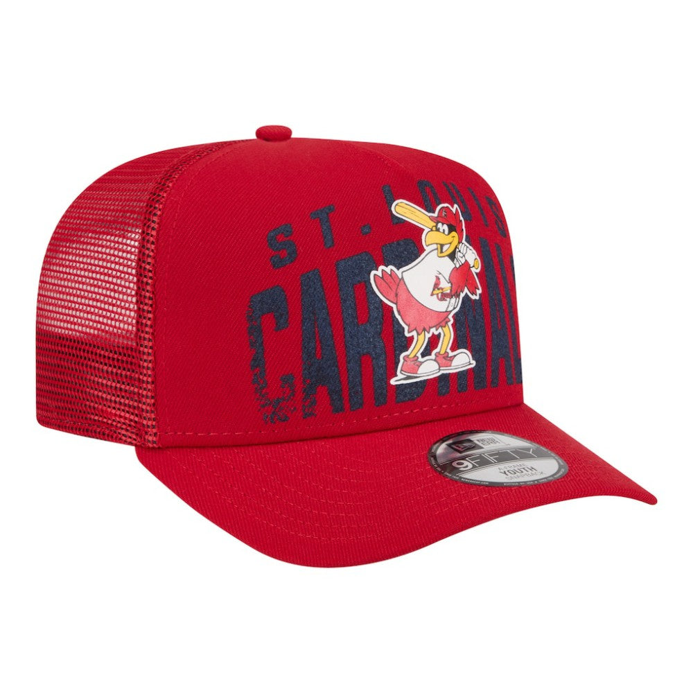 St. Louis Cardinals Youth Logo Fade A-Frame 9FIFTY Snapback Hat - Red | New Era