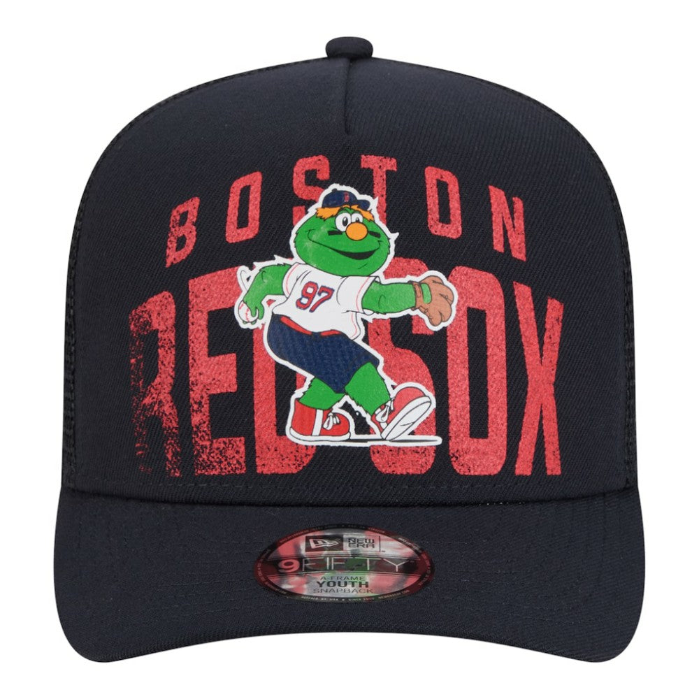 Boston Red Sox Youth Logo Fade A-Frame 9FIFTY Snapback Hat - Navy | New Era