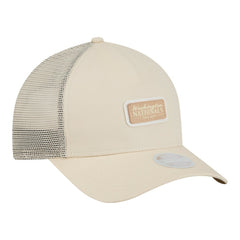 Washington Nationals Women's Tonal Patch 9FORTY M-Crown A-Frame Trucker Adjustable Hat - Light Beige | New Era