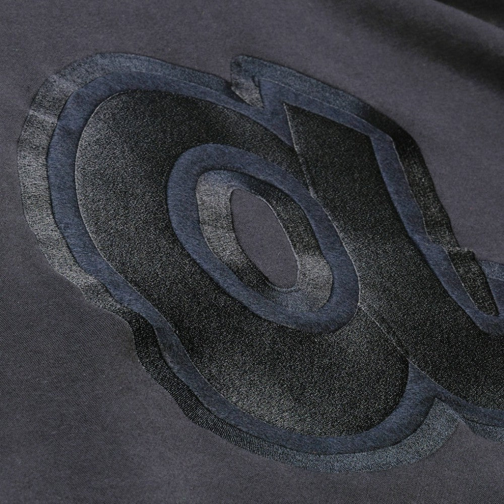 Atlanta Braves Phantom Fleece Crewneck Sweatshirt - Black | Mitchell & Ness