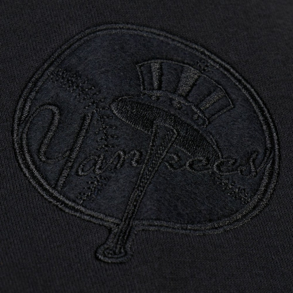 New York Yankees Phantom Fleece Crewneck Sweatshirt - Black | Mitchell & Ness