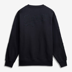 Detroit Tigers Phantom Fleece Crewneck Sweatshirt - Black | Mitchell & Ness