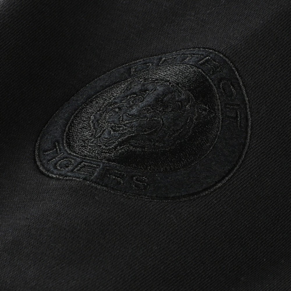 Detroit Tigers Phantom Fleece Crewneck Sweatshirt - Black | Mitchell & Ness