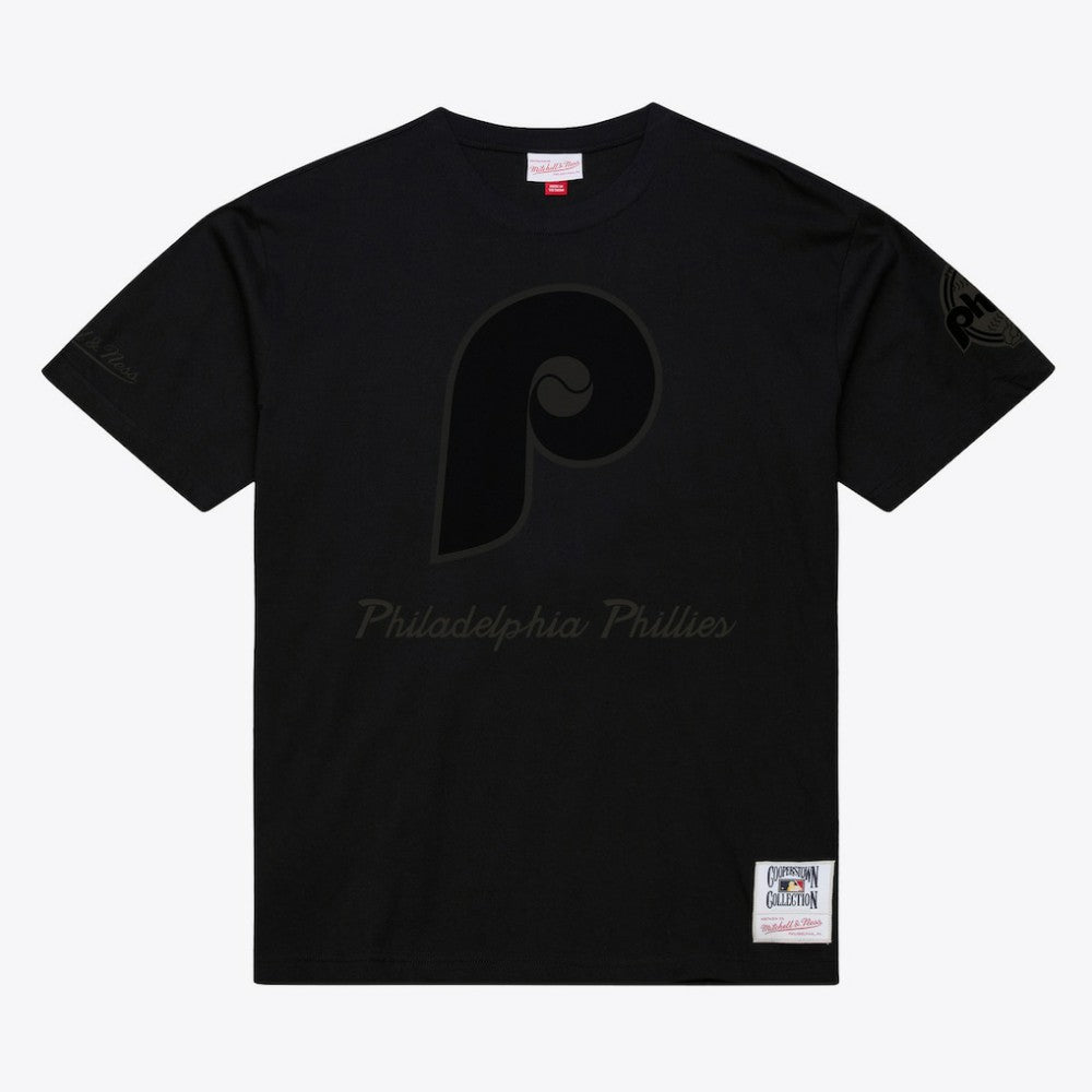 Philadelphia Phillies Cooperstown Collection Phantom T-Shirt - Black | Mitchell & Ness