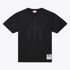 Seattle Mariners Cooperstown Collection Phantom T-Shirt - Black | Mitchell & Ness