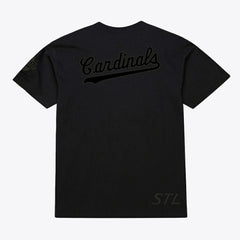 St. Louis Cardinals Cooperstown Collection Phantom T-Shirt - Black | Mitchell & Ness