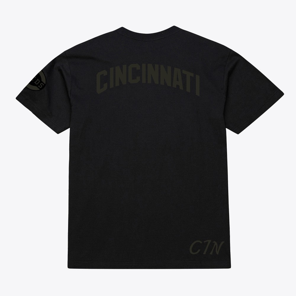 Cincinnati Reds Cooperstown Collection Phantom T-Shirt - Black | Mitchell & Ness