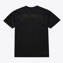 Cincinnati Reds Cooperstown Collection Phantom T-Shirt - Black | Mitchell & Ness