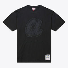 Atlanta Braves Cooperstown Collection Phantom T-Shirt - Black | Mitchell & Ness