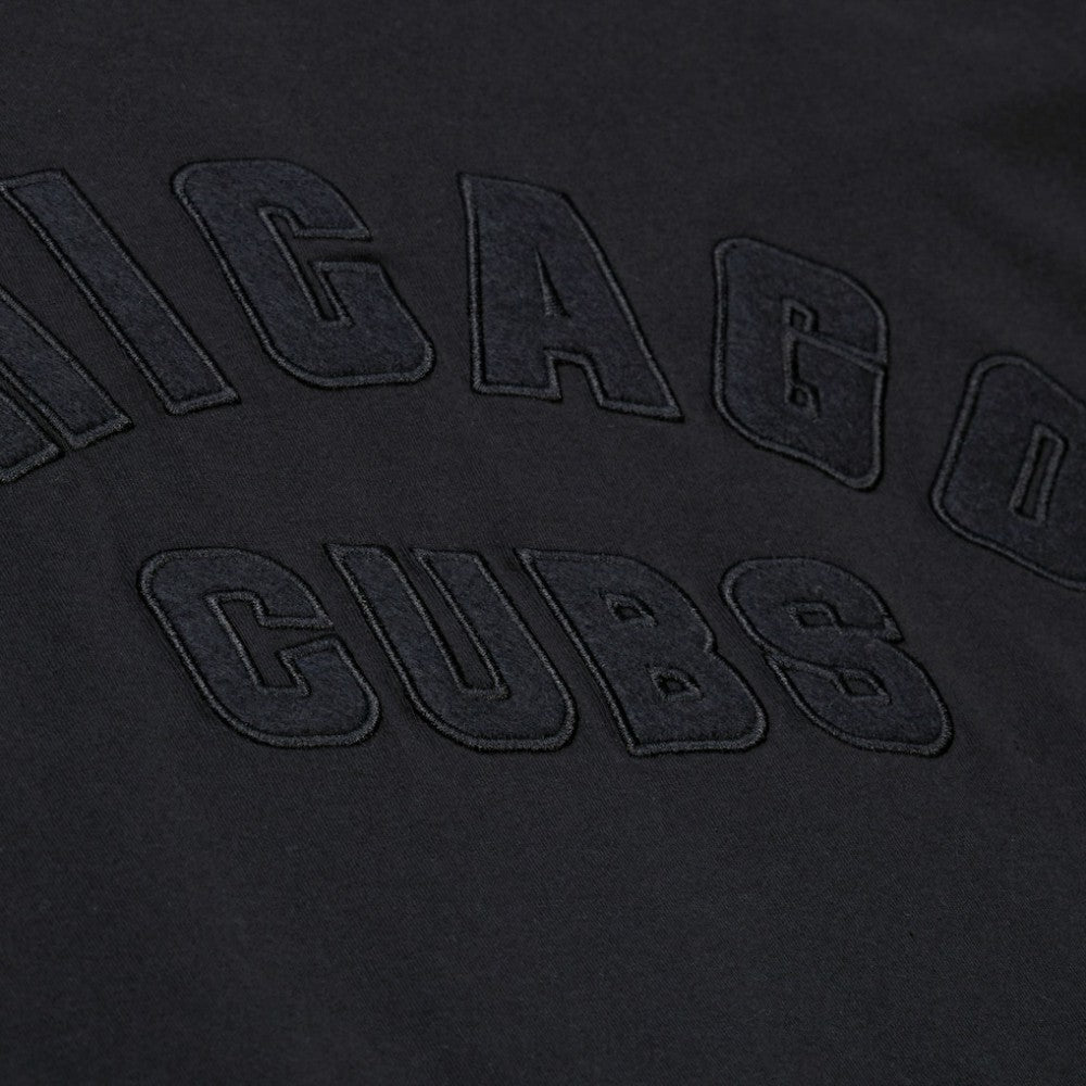 Chicago Cubs Cooperstown Collection Phantom T-Shirt - Black | Mitchell & Ness