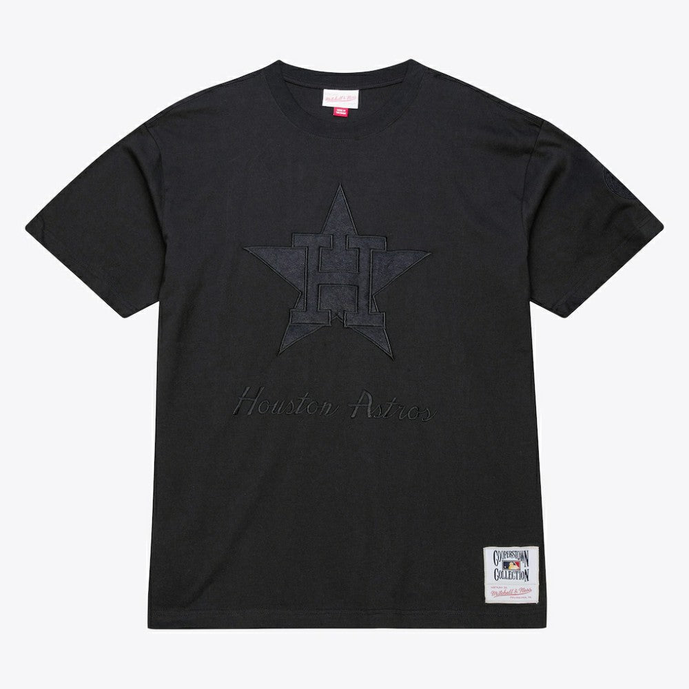 Houston Astros Cooperstown Collection Phantom T-Shirt - Black | Mitchell & Ness