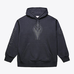 Atlanta Braves Phantom Fleece Hoodie - Black | Mitchell & Ness