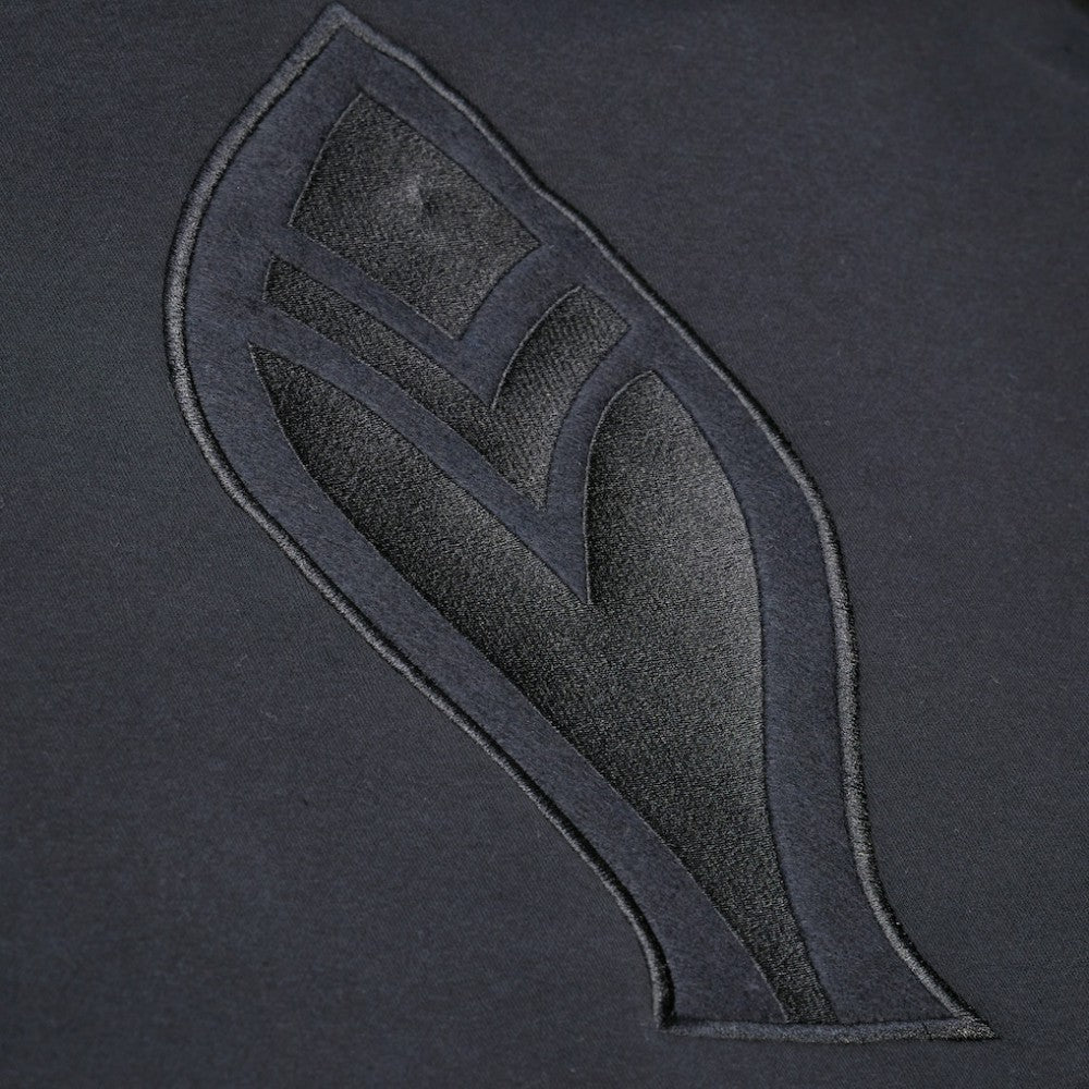 Atlanta Braves Phantom Fleece Hoodie - Black | Mitchell & Ness