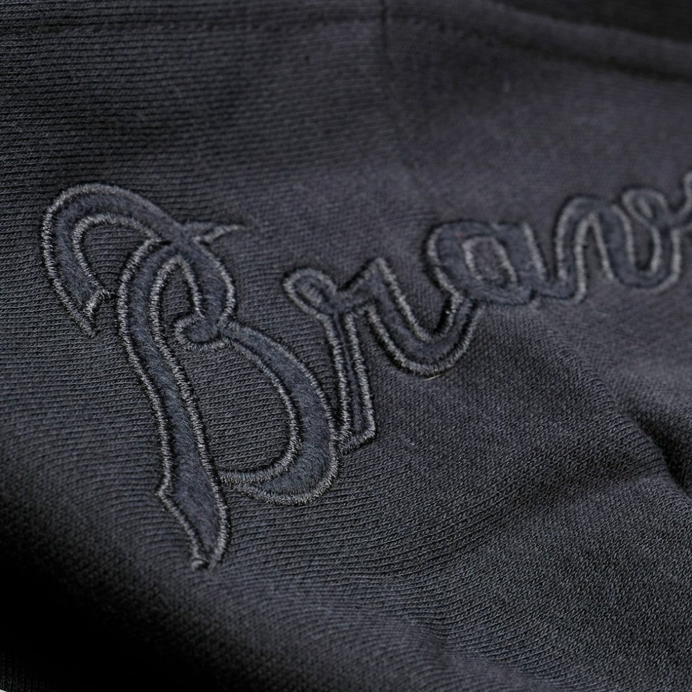 Atlanta Braves Phantom Fleece Hoodie - Black | Mitchell & Ness