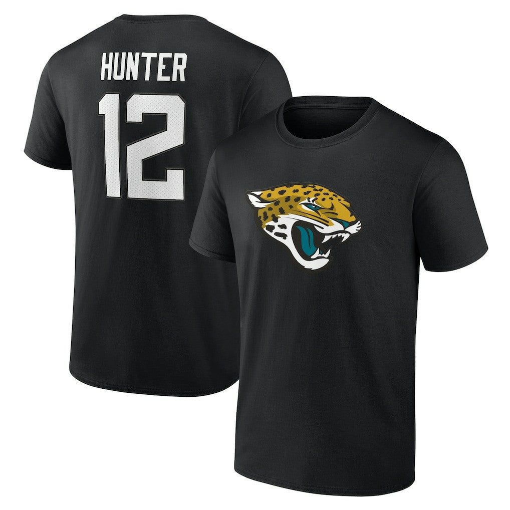 NFL Jacksonville Jaguars Travis Hunter  Icon Name & Number T-Shirt