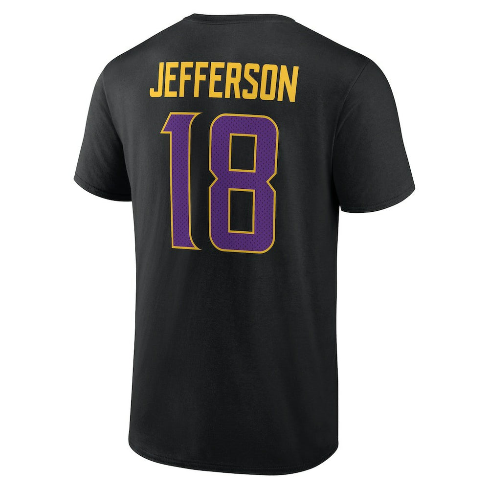 NFL Minnesota Vikings Justin Jefferson  Icon Name & Number T-Shirt