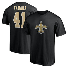 NFL New Orleans Saints Alvin Kamara  Icon Name & Number T-Shirt