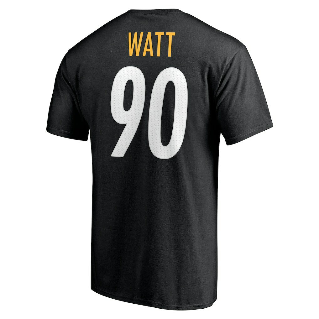 NFL Pittsburgh Steelers T.J. Watt  Icon Name & Number T-Shirt