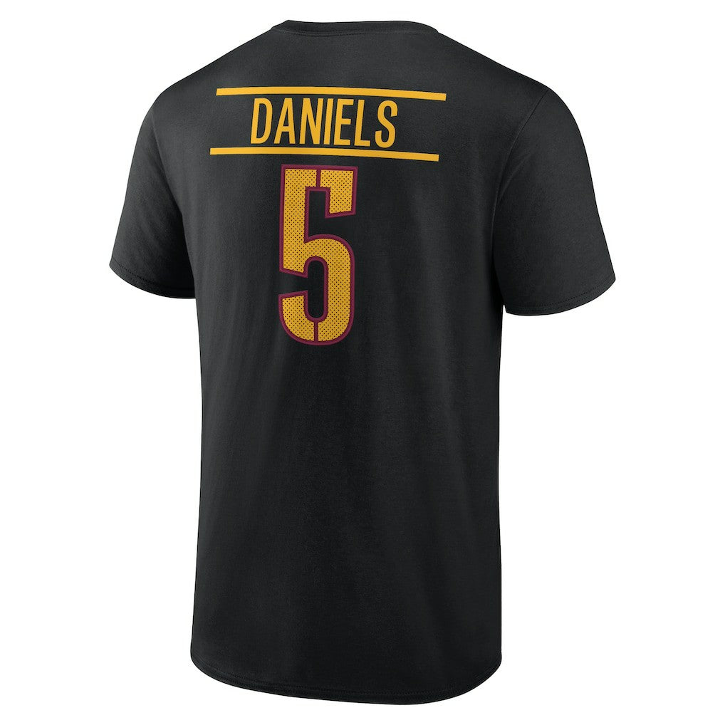 NFL Washington Commanders Jayden Daniels  Icon Name & Number T-Shirt