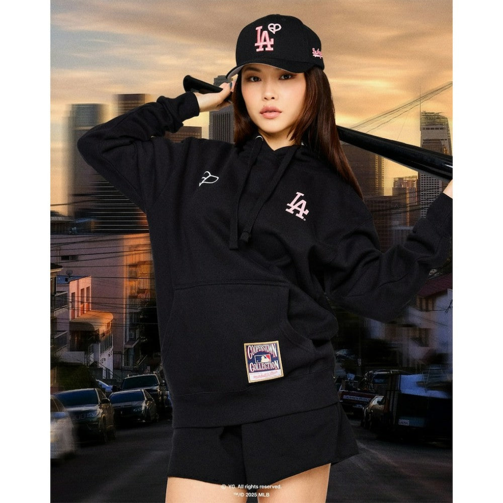 Los Angeles Dodgers x BLACKPINK  Pullover Hoodie - Black - Limited Edition | Mitchell & Ness