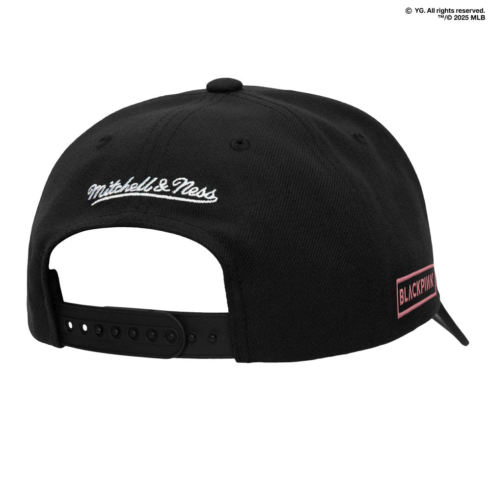 Los Angeles Dodgers x BLACKPINK  Pro Crown Snapback Hat - Black - Limited Edition | Mitchell & Ness