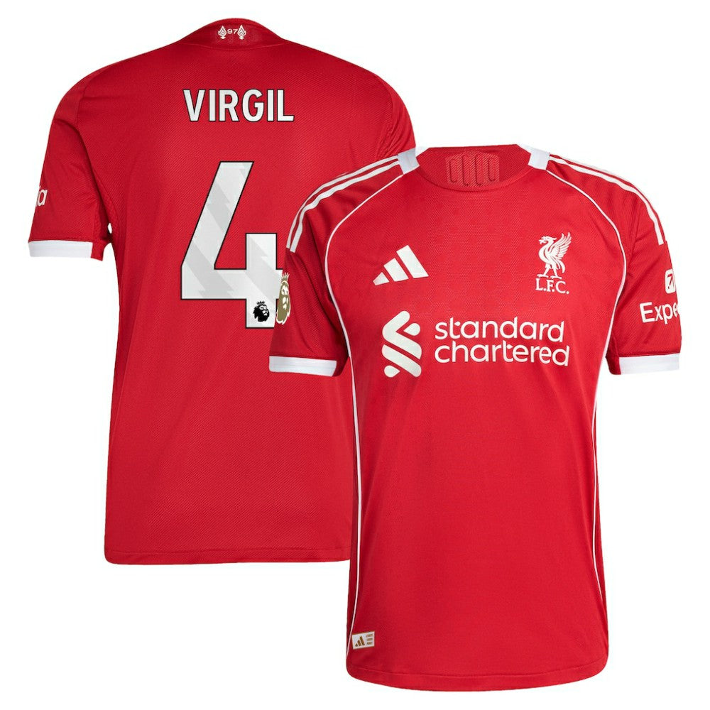 Virgil van Dijk Liverpool 2025/26 Home Jersey / Soccer Online