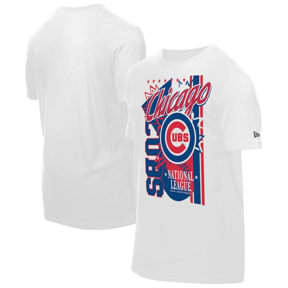 Chicago Cubs Big Graphic Domestic T-Shirt - White | New Era