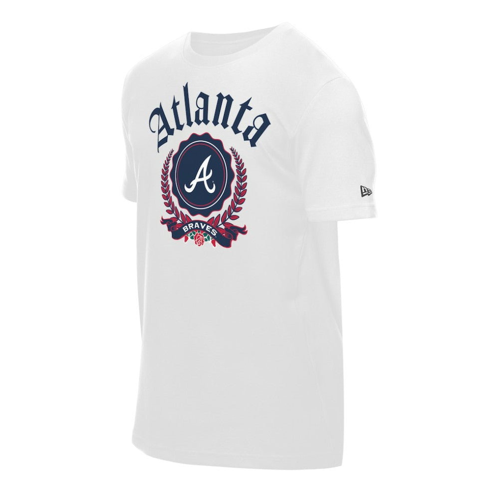 Atlanta Braves Fleur Domestic T-Shirt - White | New Era