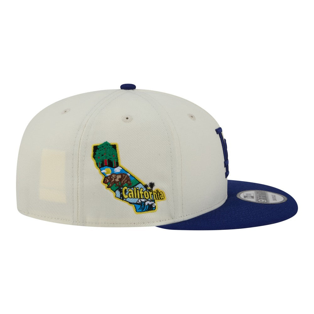 Los Angeles Dodgers Localized 9FIFTY Snapback Hat - Cream/Royal | New Era