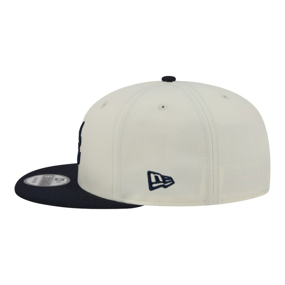 Atlanta Braves Localized 9FIFTY Snapback Hat - Cream/Navy | New Era